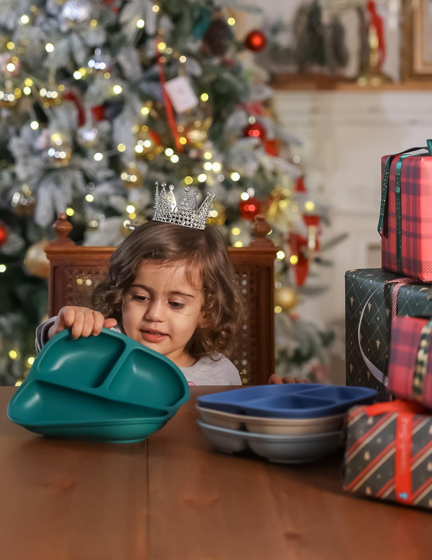 Babelio Powerful Suction Plates For Baby And Toddler, 100% Food Grand Silicone, Divided, Bpa Free, Microwave & Dishwasher Safe,