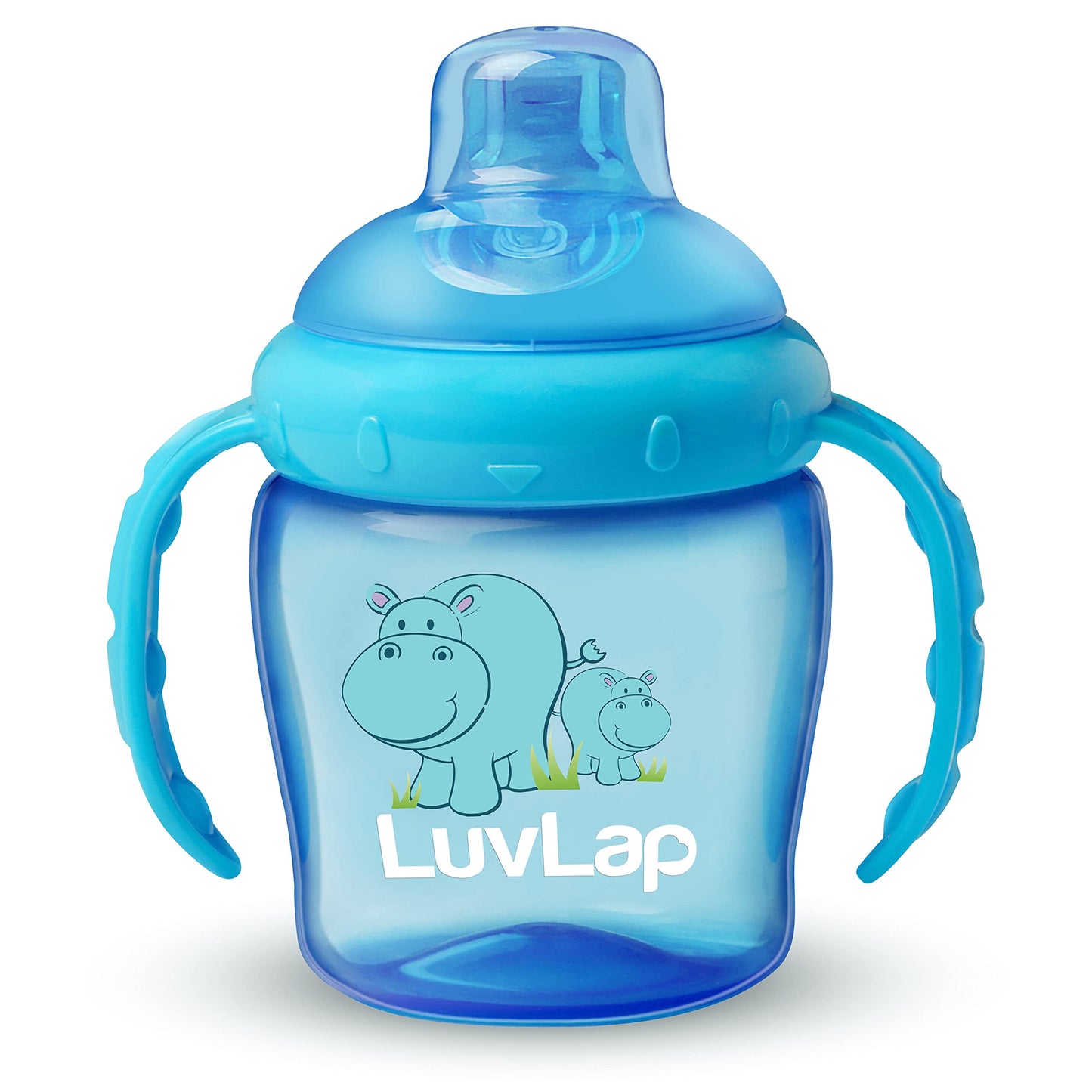 Luvlap Hippo Spout Sipper For Infant/Toddler & Kids, 225Ml, Anti-Spill Sippy Cup With Soft Silicone Spout, Bpa Free, Sipper With