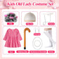 Old Lady Costume For Kids Girls 6T -7T 100 Days Of School Costume Outfit 100Th Day Of School Dress Up For Girls Kids Granny Gran