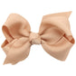 Zoonai 3 Inch Baby Girl Hair Bows Boutique Hair Clip Teens Toddlers Hairpin Headwear - Set Of 2 (Light Coffee)