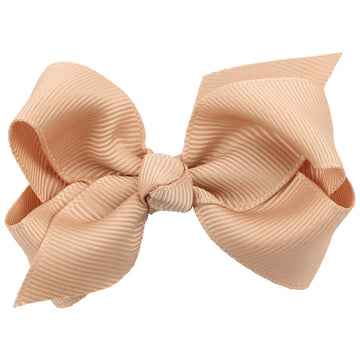 Zoonai 3 Inch Baby Girl Hair Bows Boutique Hair Clip Teens Toddlers Hairpin Headwear - Set Of 2 (Light Coffee)