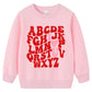 Geoyune Toddler Girl Valentine Sweatshirt Kids Abc I Love U Valentine'S Day Shirt Baby Girls Heart Print Clothes Long Sleeve Pul