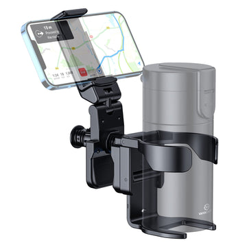 Wixgear Stroller Cup Holder With Phone Stand Holder, 2-In-1 Universal Cup Phone Holder For Stroller, Wheelchair, Walker, (With N