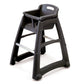 Rubbermaid Commercial Products Sturdy High-Chair, 33Lb Capacity, Black, Pre-Assmbled, Stackable, Fits Under Table For Child/Baby