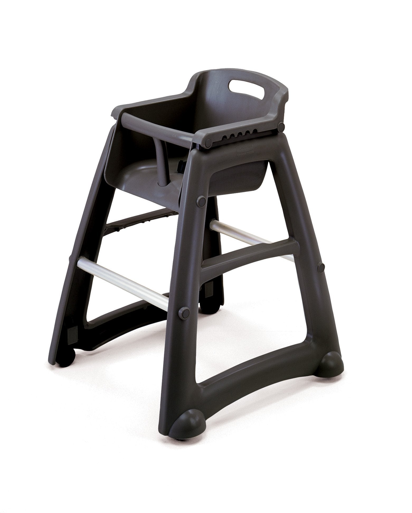 Rubbermaid Commercial Products Sturdy High-Chair, 33Lb Capacity, Black, Pre-Assmbled, Stackable, Fits Under Table For Child/Baby