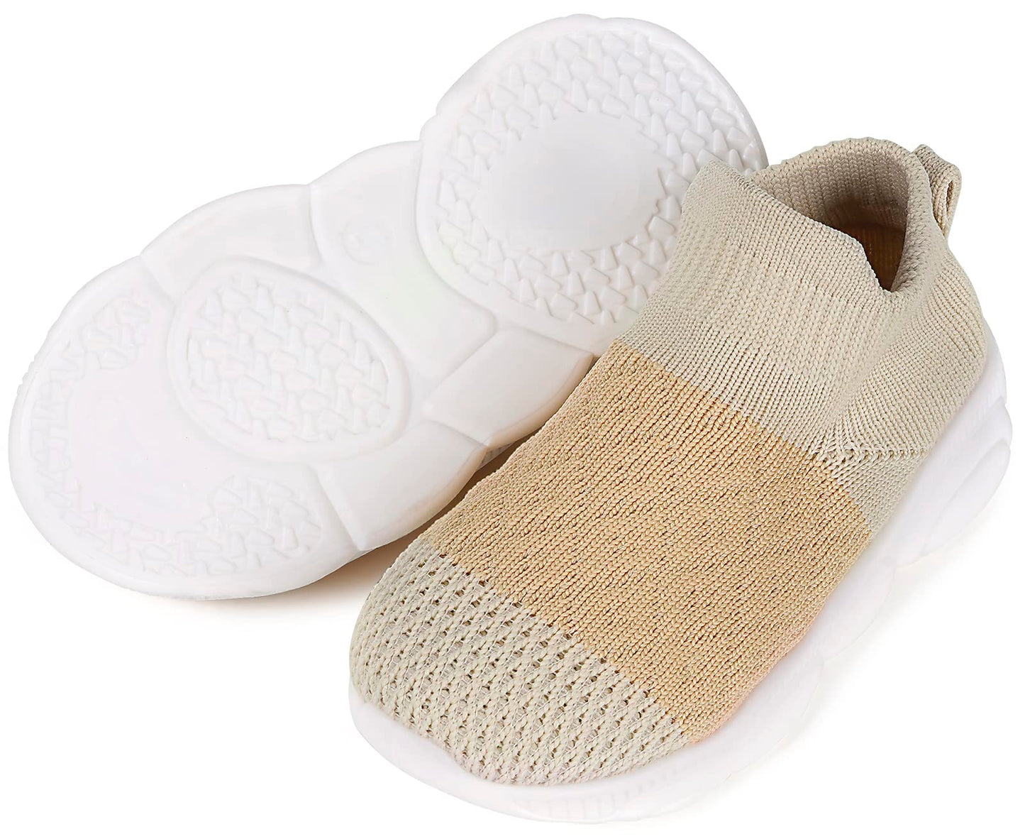 Baby Socks Boys Girls Breathable Walking Shoes Toddler Slippers Infant Shoes Toddle Sneaker With Soft Rubber Sole,Khaki-1