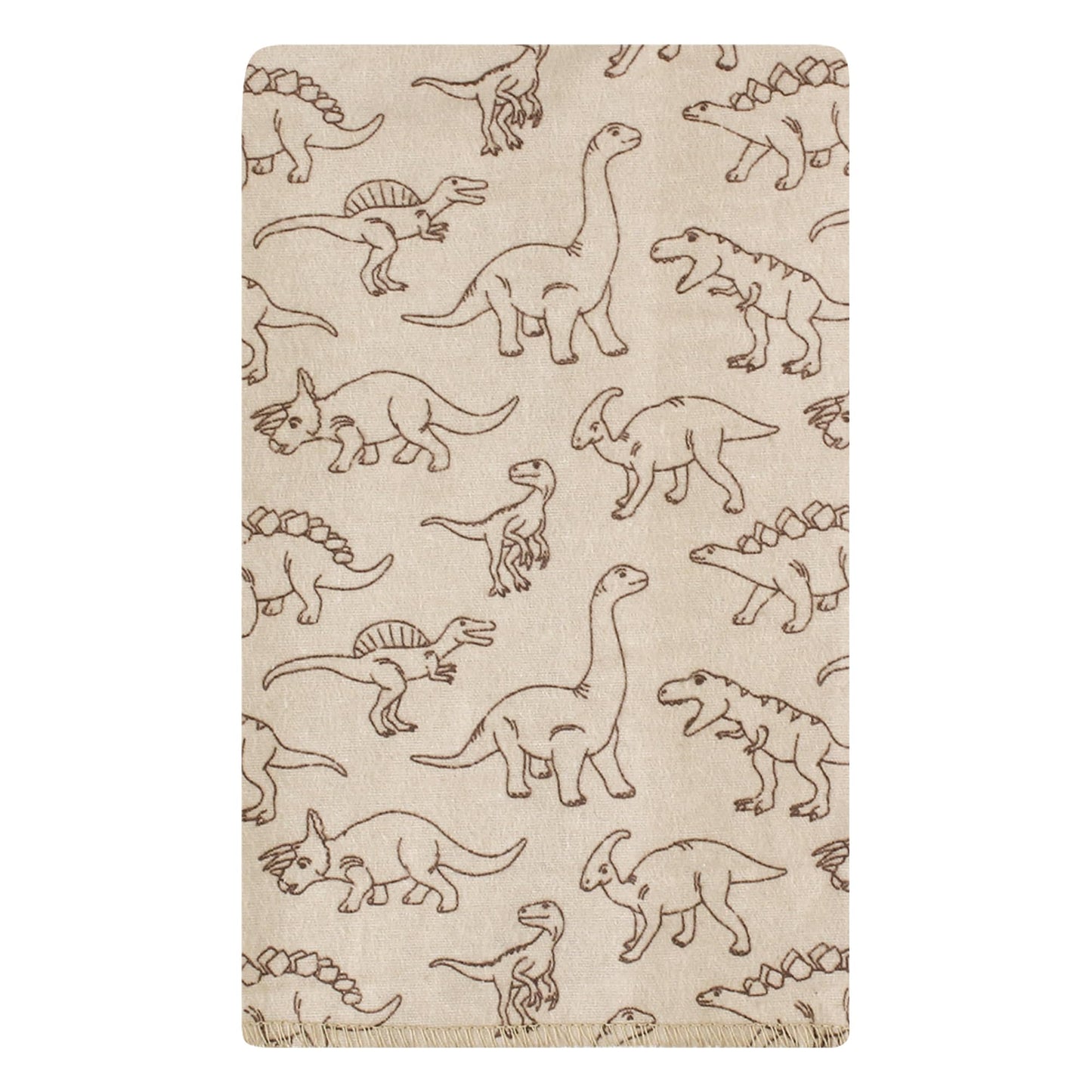 Hudson Baby Unisex Baby Cotton Flannel Burp Cloths, Dinosaur Adventures 10-Pack, One Size