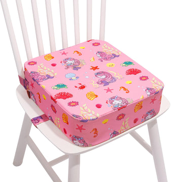 Totidyh Toddler Booster Seat For Kitchen Chair, Non-Slip Kids Dining Table Booster Seat With Adjustable Safer Straps, Portable B