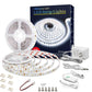 Led Strip Lights 328 Feet White Dimmable Led Light Strip Flexible Rope Lights Kits With 12V Etl Power Supply, Adhesive Clips, Di