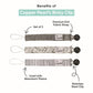 Copper Pearl Premium Knit Pacifier Holders 3-Pack: Stylish Stainless Steel Clips For Baby Girls And Boys - Prevent Floor Drops -