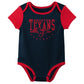 Outerstuff Nfl Newborn Baby And Infant Short Sleeve Bodysuit Variety 3-Pack - Houston Texans, 6-9M
