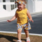 Hipea Toddler Baby Girl Outfits Flower Tops Sleeveless Vest Shorts Headband Summer Clothes Set(3-4T)