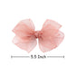 5.5-Inch Organza Double Hair Bows Alligator Clips Hair Accessories For Girls Toddler Kids Children Teens -Pink