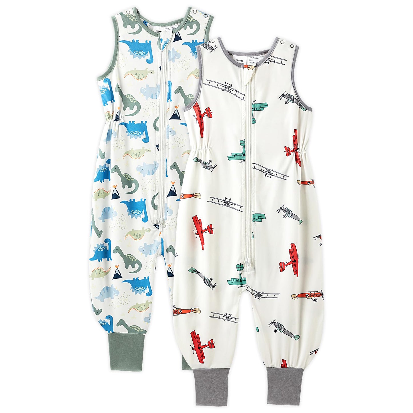 TotAha Toddler Sleep Sack with Feet 3t,TOG 0.5, Light and Soft Baby Wearable Blanket for Walkers, 2 Pack