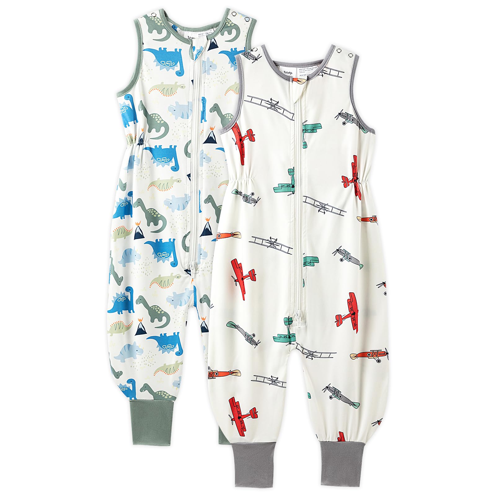 TotAha Toddler Sleep Sack with Feet 3t,TOG 0.5, Light and Soft Baby Wearable Blanket for Walkers, 2 Pack