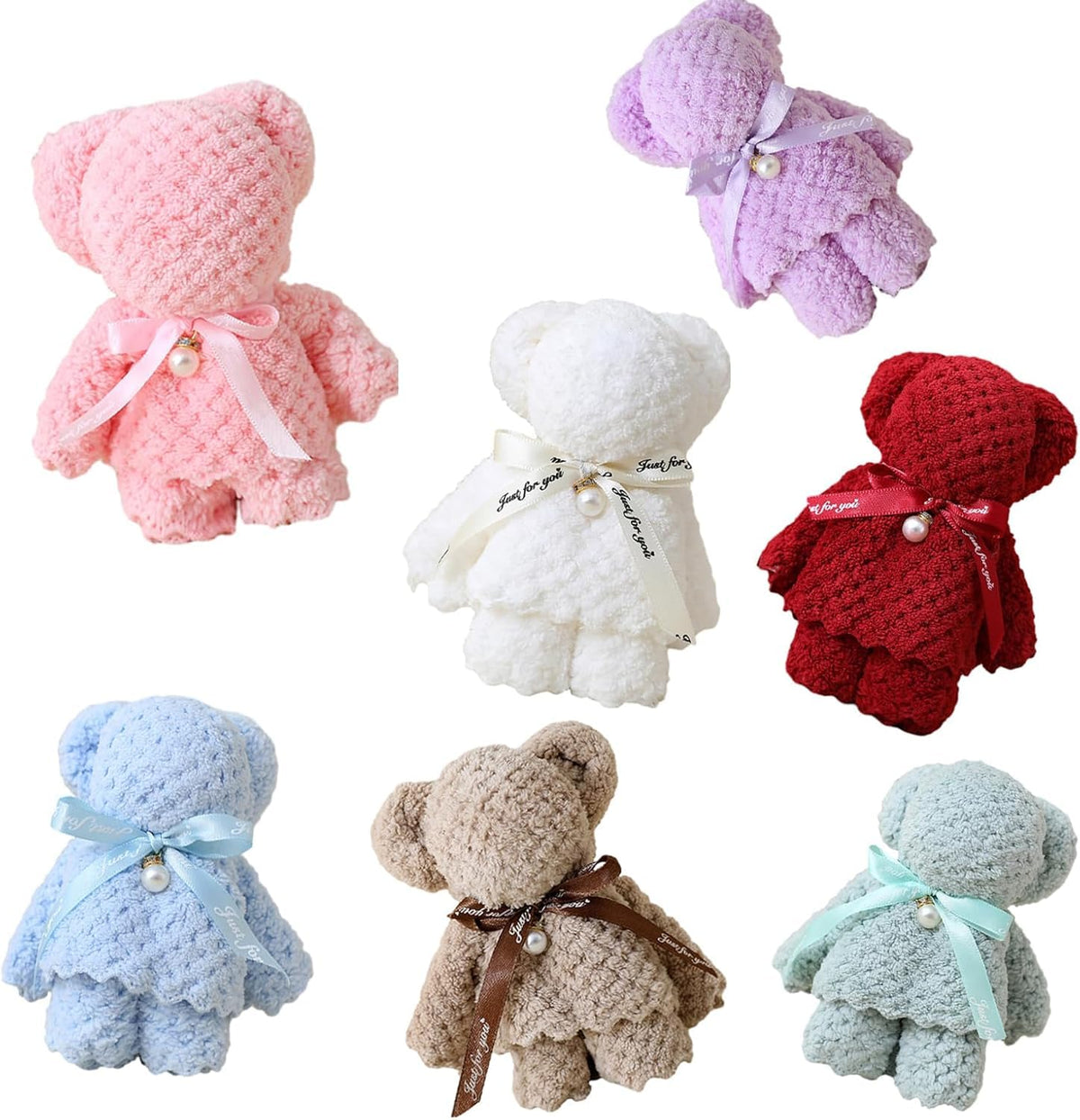 Wisik enterprise Bear Towel Set, Baby Shower Favors, Soft Cute Shaped Bear Towels for Wedding, Graduation, Valentine, Bear Shape