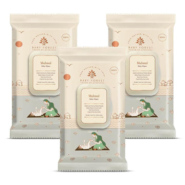 Baby Forest Mulmul Baby Wipes (Pack Of 3)