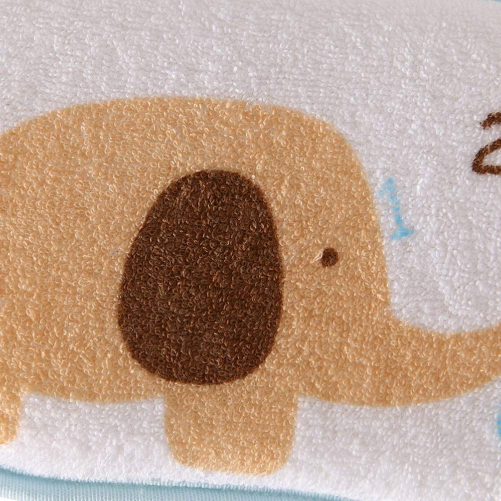 Lurrose 3Pcs Baby Bath Sponge Cartoon Elephant Soft Cotton Scrubber Bath Brush Rubbing Towel For Toddler Infant (Mixed Color)