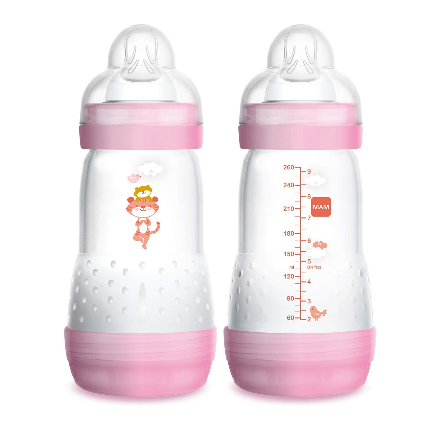 Mam Easy Start Anti-Colic Bottle, Baby Essentials, Medium Flow Bottles With Silicone Nipple, Baby Bottles For Baby Girl, Designs