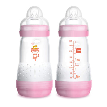 Mam Easy Start Anti-Colic Bottle, Baby Essentials, Medium Flow Bottles With Silicone Nipple, Baby Bottles For Baby Girl, Designs