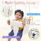 Baby Swing Indoor Outdoor,Secure Canvas Wooden Toddler Swing Seat, 3-Point Adjustable Safety Harness,Mounting Hardware Included,