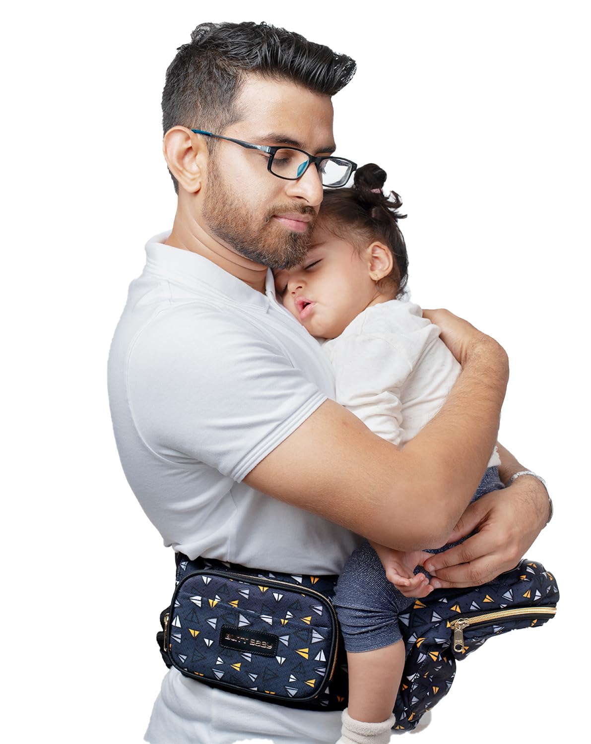Butt Baby Carrier Airplanes With Hip Seat, InBuilt Mini Diaper Bag & Convertible To Sling Carry Bag With Ergonomic Carrier With