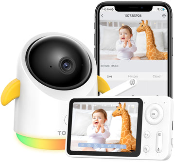 Baby Monitor with Camera and Audio WiFi/No WiFi: Baby Monitor WiFi Smartphone APP Control NightVision 4.3 Screen Smart Video Ba
