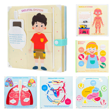HOMQYTE Busy Book for Toddlers 1-3, Montessorii Sensory Toys for Boy & Girl, Toddler Activity Book for Baby Kids Educational Tra