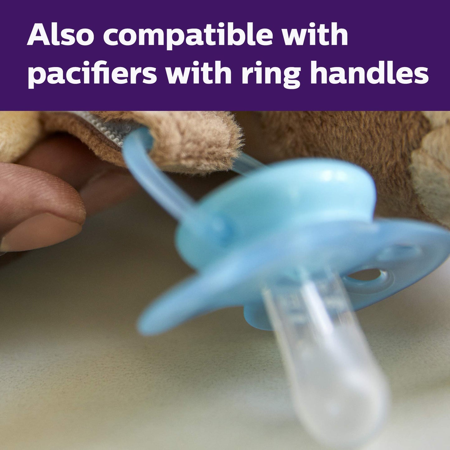 Philips Avent Soothie Snuggle Pacifier Holder With Detachable Pacifier, Koala, 0M+, Scf347/06