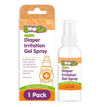 Boogie Hypochlorous Acid Diaper Irritation Gel Spray - 3.4 oz - Baby Essentials for Diaper Rash, Soothing Cleansing Spray