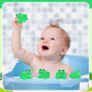 libfrnt 50 Pcs Rubber Frogs Squeak and Floating Green Frog Bath Toys Swimming Bathtub Shower Frog Toys Miniature Frogs for Boys
