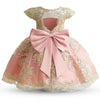 Nnjxd Baby Girl Dress Flower Embroidery Princesstutu Pageant Party Gown 2006 Pink Size(80) 6-12 Months