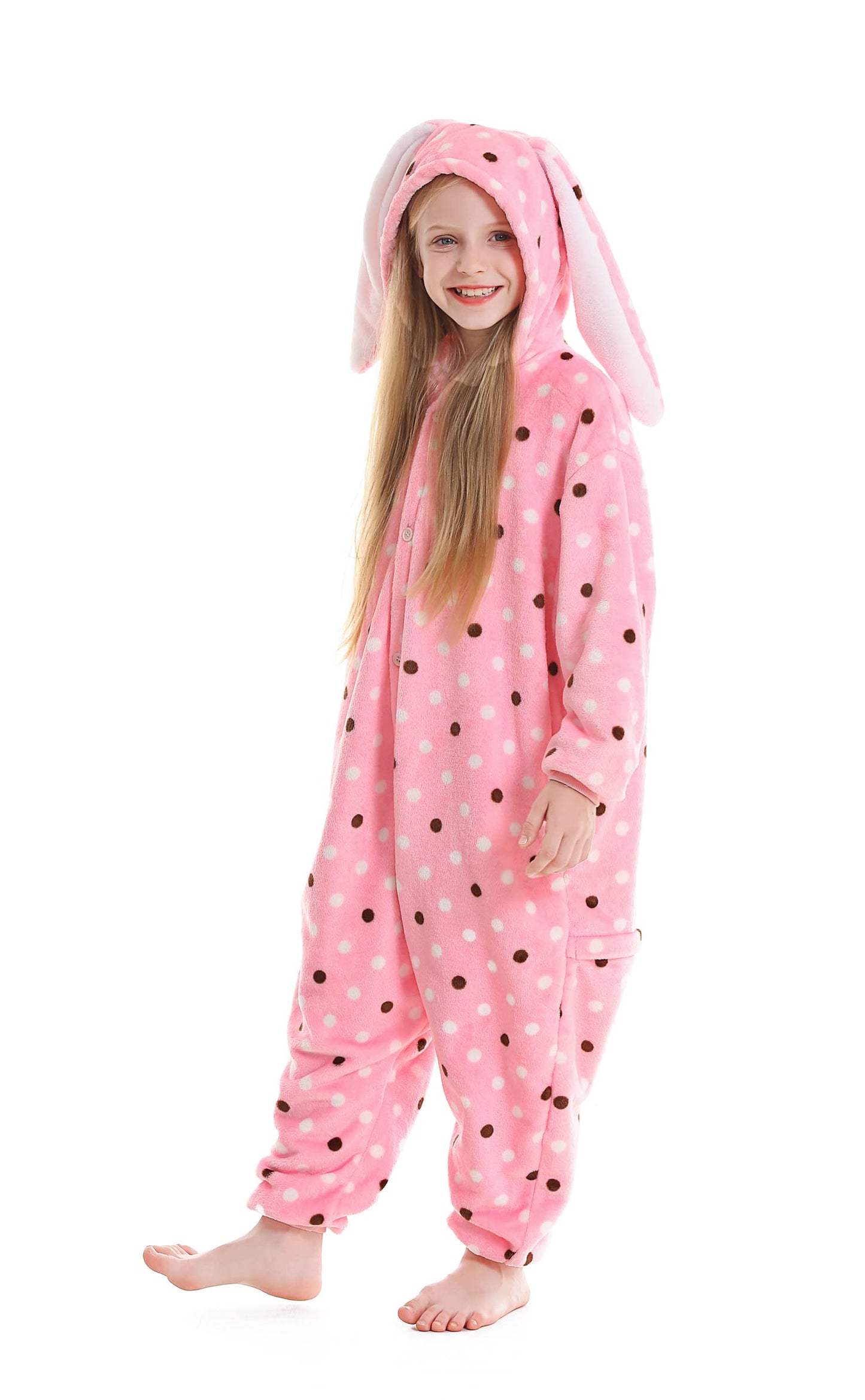 Atoz Onesie For Kids, Animal Pajamas Halloween Cosplay Costume For Girls Boys, Bunny 10-11Y