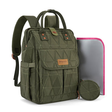 Montana West Wrangler Diaper Bag Backpack Baby Essentials Bag Quilted Travel Backpacks with Insulated Pockets, Portable Changing