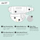 The Honest Company Clean Conscious Diapers | Plant-Based, Sustainable | Orange You Cute + Feeling Nauti | Club Box, Size 3 (16-2