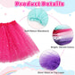Kilofly 6Pc Girls Ballet Tutu Kids Birthday Princess Party Favor Dress Skirt Set Multicolored