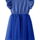 Twkioue Toddler Baby Girl Tutu Tulle Dress Ruffled Sleeve Fluffy Sundress 817 Royal Blue 120