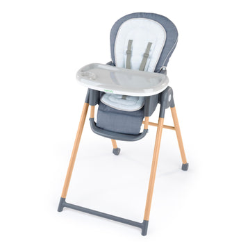 Ingenuity Proper Positioner Deluxe High Chair - 7-In-1 Convertible Baby Seat, Faux Wood Print Legs, Unisex, For Ages 0-36 Months