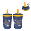 Zak Designs Kelso 15 Oz Tumbler Set, (Space) Non-Bpa Leak-Proof Screw-On Lid With Straw Made Of Durable Plastic And Silicone, Pe
