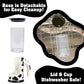 Hog Wild Moo Mixer Supreme Chocolate Milk Mixer Mug - 16 Oz Cup + No Spill Sip Lid & Easy To Clean Detachable Base - Automatical