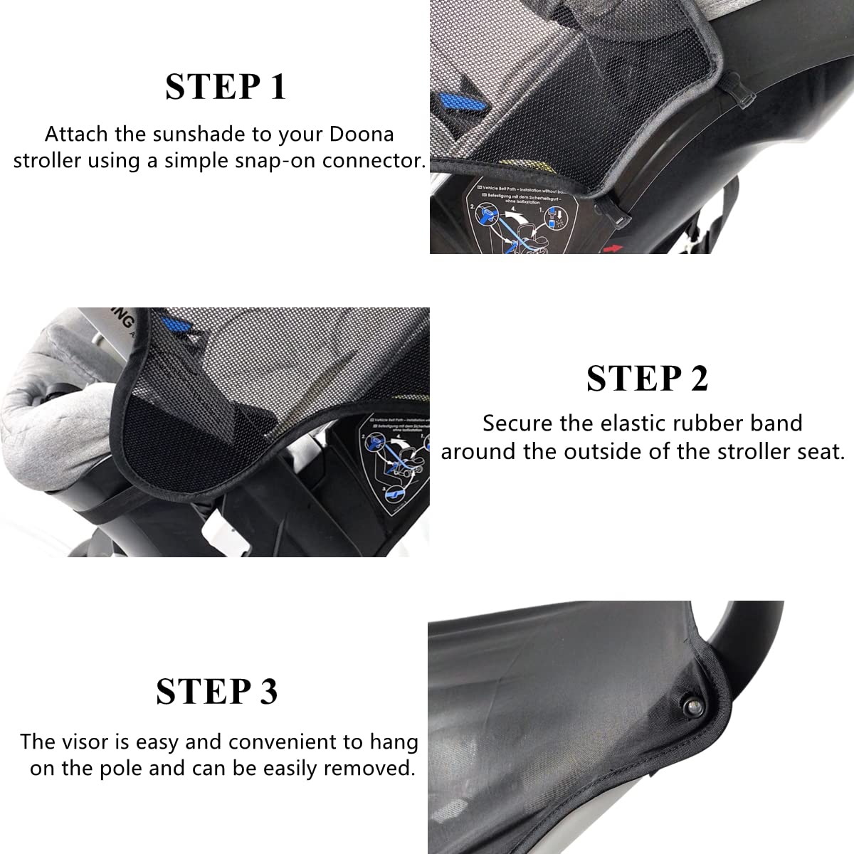 Baby Stroller Sun Shade Net Compatible With Doona, Sun Cover Protection Fit Doona, Car Seat & Stroller Sunshade Awning Canopy Um