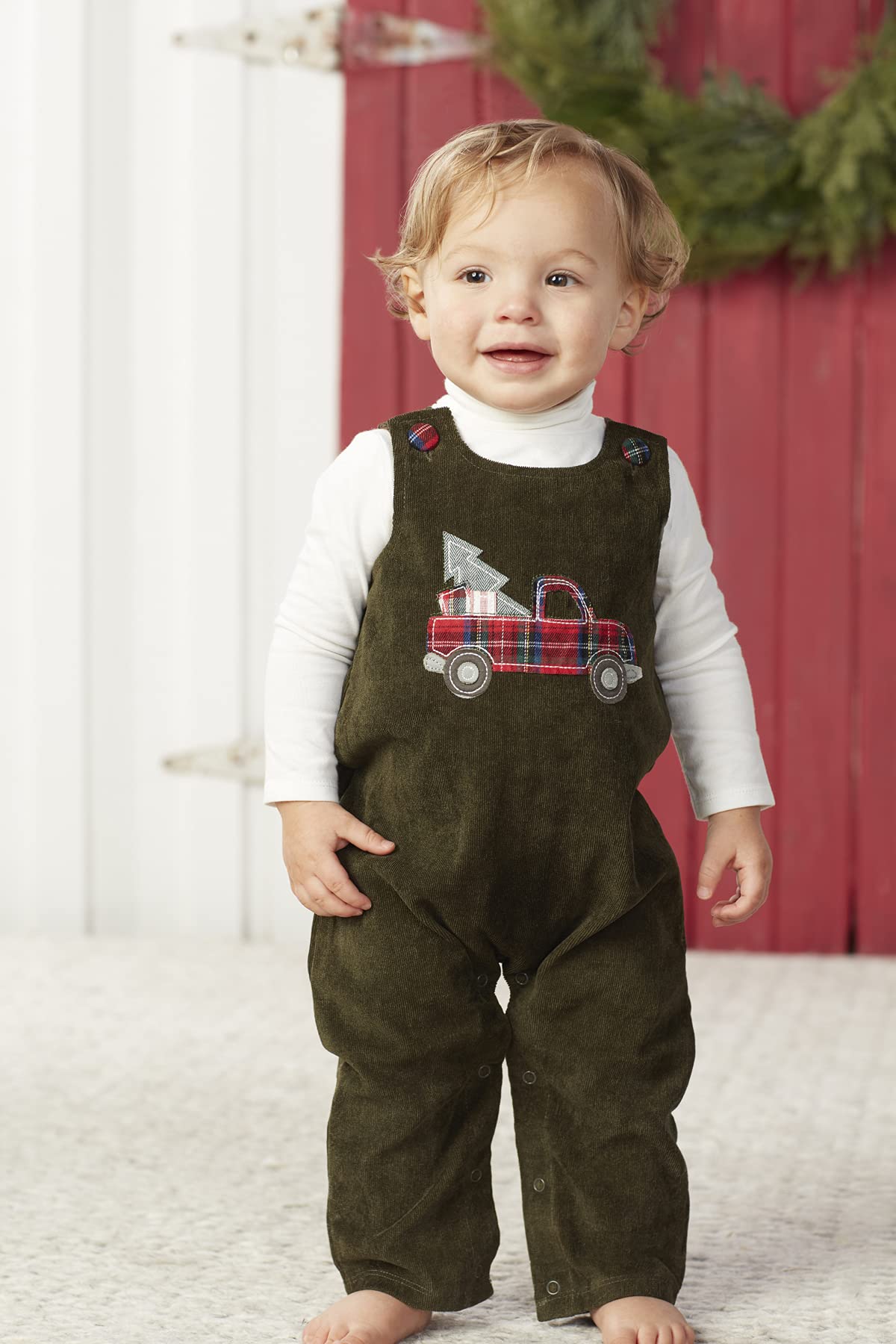 Mud Pie Baby Boys' Truck Longall And Shirt, 9-12 Months