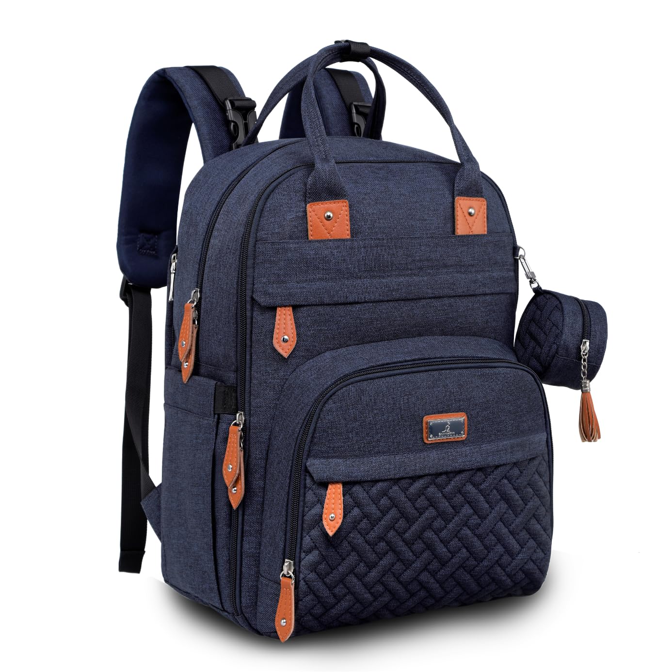 BabbleRoo Diaper Bag Backpack - Baby Essentials Travel Tote - Multi Function Water Resistant Diaper Bag, Travel Essentials Baby 