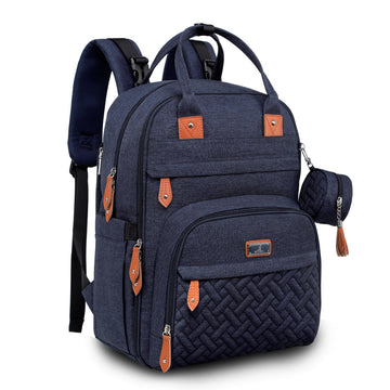 BabbleRoo Diaper Bag Backpack - Baby Essentials Travel Tote - Multi Function Water Resistant Diaper Bag, Travel Essentials Baby 