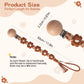 Symbolife Pacifier Clip For Boys Baby Girls Floral Daisy Macrame Paci Clip Boho Wooden Clips Handmade Braided Cotton Binky Clips