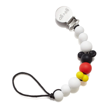 Ali+Oli Silicone Pacifier Clip for Baby (Mouse) 100% Food-Grade BPA Free Newborn Pacifier Holder Infant Binky Clip for Baby Boy 