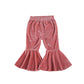 Toddler Bell Bottoms Baby Girls Ruffle Leggings Bell-Bottomed Flare Pants Trousers (D-Pink, 1-2T)
