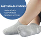 Epeius Baby Socks Toddler Non-Slip Socks Thick Cotton Ankle Socks With Grips Kids Boys Girls Cozy Cushion Low Cut Socks 6 Pair P
