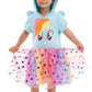 My Little Pony Rainbow Dash Toddler Girls Cosplay Tulle Dress 4T