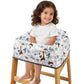 Lunobubo Baby High Chair Cover Restaurant with Strap Pads & 3-Point Harness, Machine Washable, Waterproof Portable Highchair Cov